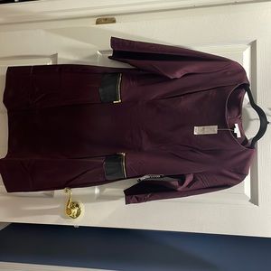 Ny and co nwt burgundy with black pockets